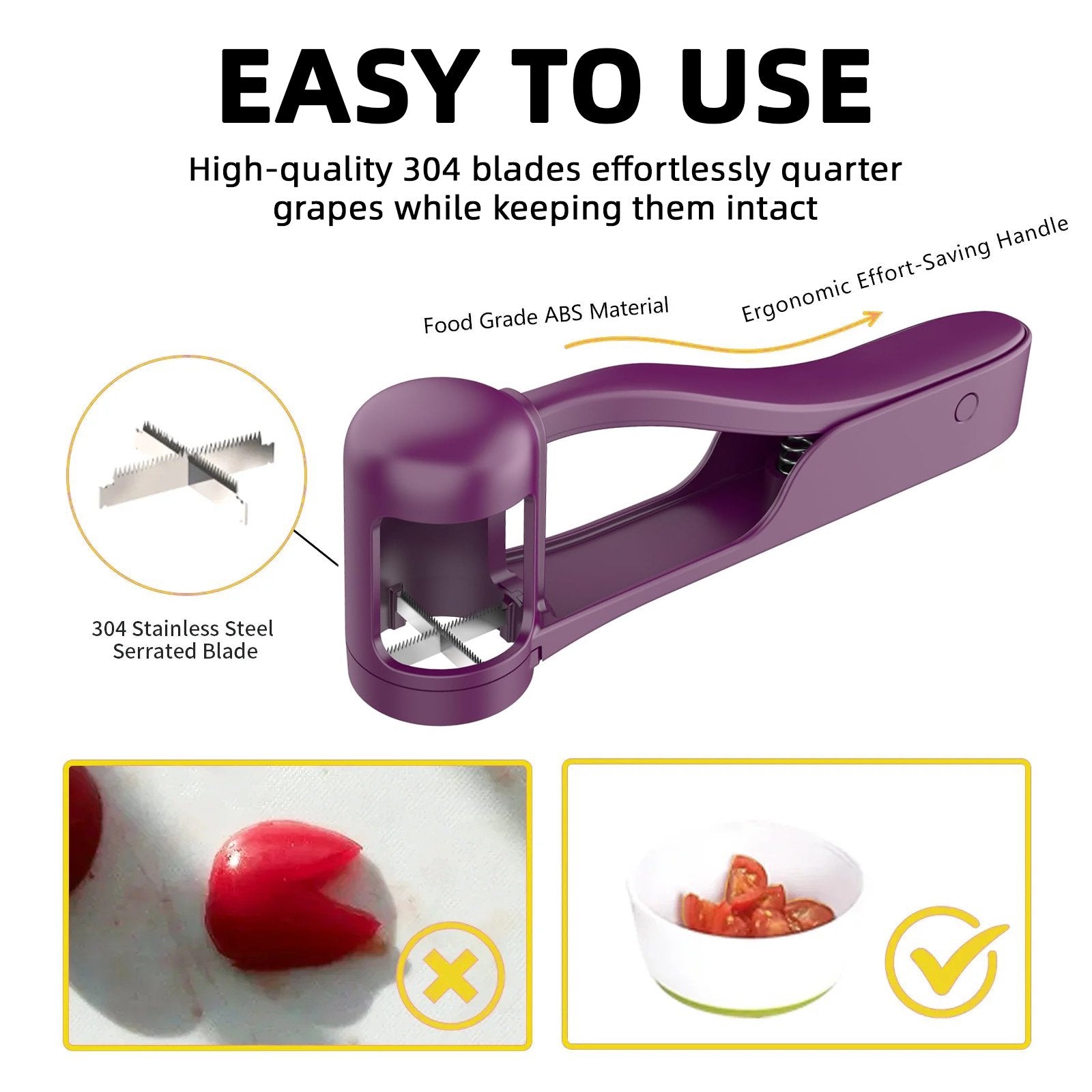 Professional Cutter for Grapes, Cherry Tomato and Grape Strawberries, Other