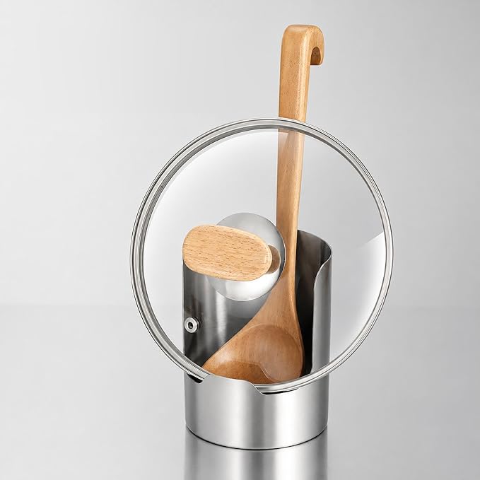 Multifunctional Kitchen Stainless Steel Organizer Stand, Spoon Rest Holder