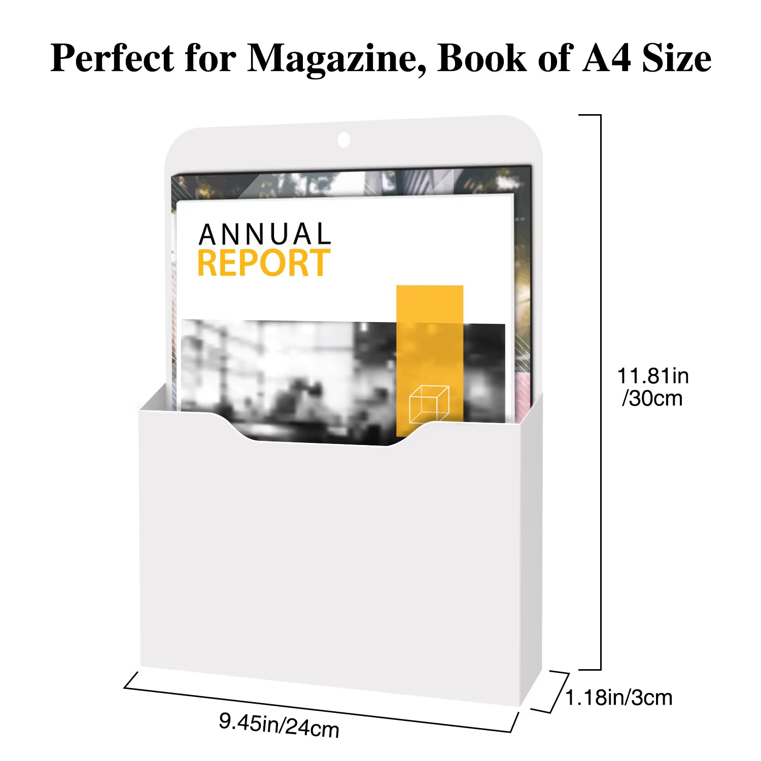 Magnetic File Holder - Paper Holder, Pocket ,Hanging Wall File Office Supplies Storage, Magazine Mail Case for, Planners, Letters