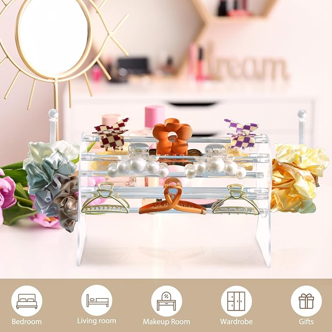 SNOWSTAR Acrylic Claw Clip Organizer Holder