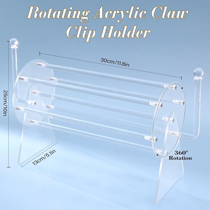 SNOWSTAR Acrylic Claw Clip Organizer Holder