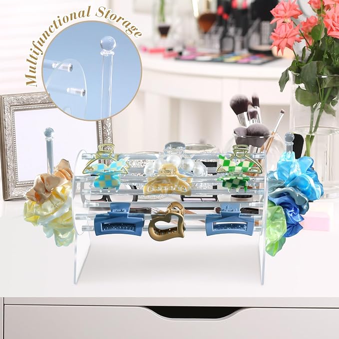 SNOWSTAR Acrylic Claw Clip Organizer Holder