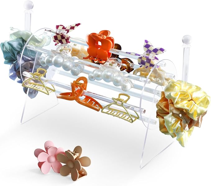 SNOWSTAR Acrylic Claw Clip Organizer Holder