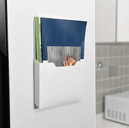 Magnetic File Holder - Paper Holder, Pocket ,Hanging Wall File Office Supplies Storage, Magazine Mail Case for, Planners, Letters