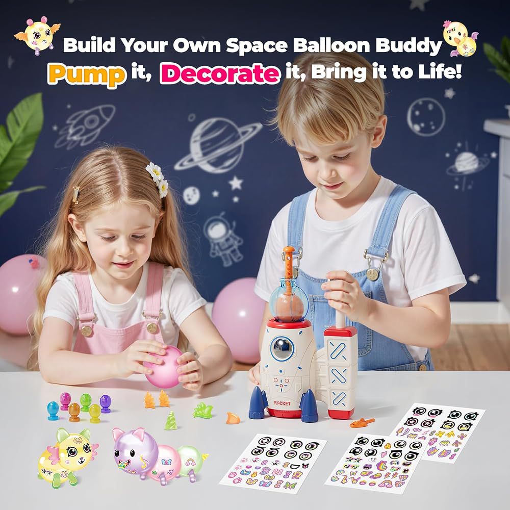 Nicknack e Rocket DIY Balloon Animals Kit with Pump Craft Kits for Kids