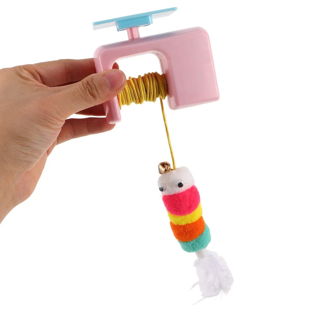 Automatic Retractable Hanging Cat Teaser Toy for Indoor Cats, Pink